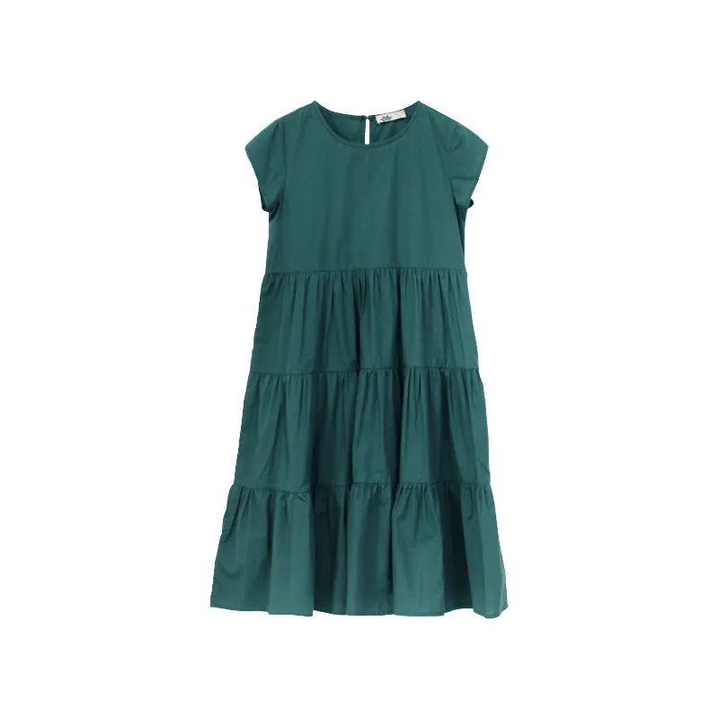 气质拼接连衣裙  Grace Tiered Ruffle Midi Dress