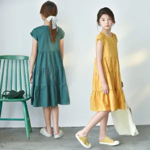 气质拼接连衣裙  Grace Tiered Ruffle Midi Dress