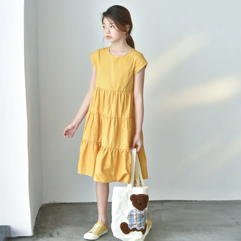气质拼接连衣裙  Grace Tiered Ruffle Midi Dress
