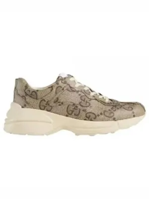 100 GG Supreme Rhyton Low Top Sneakers Beige