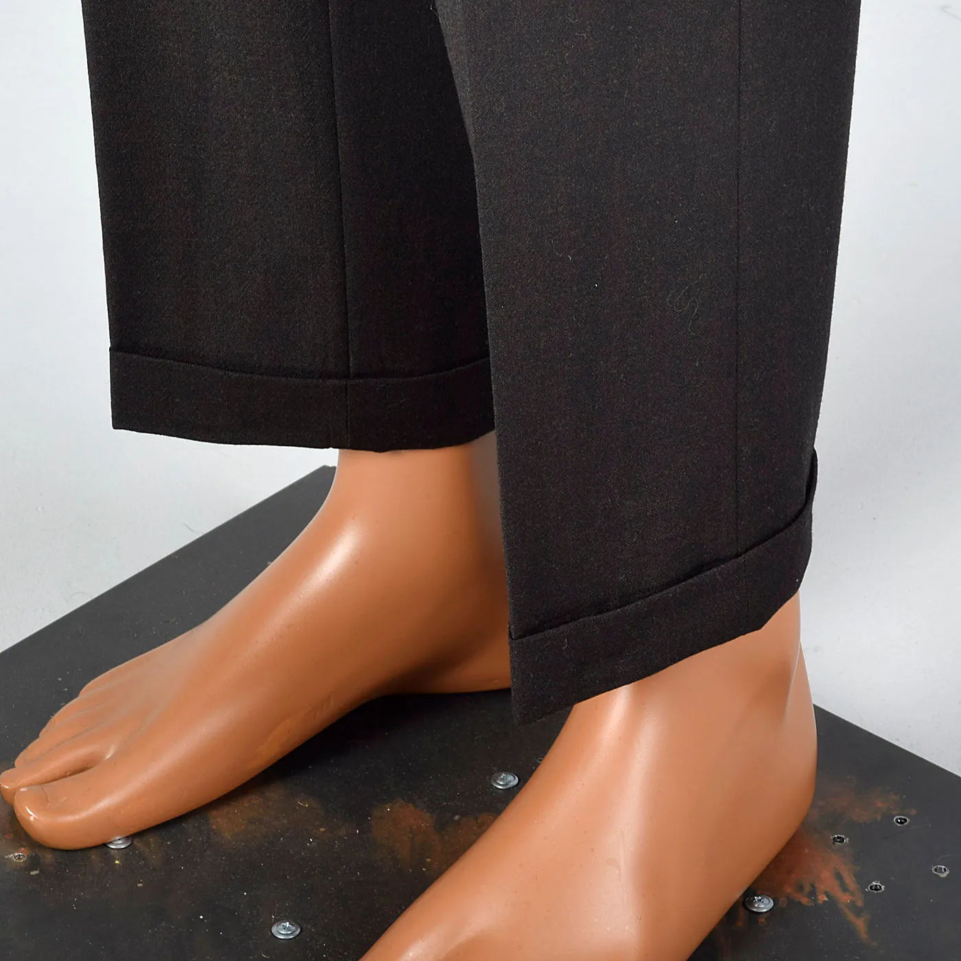 1960s Mens Brown and Black Two Piece Suit