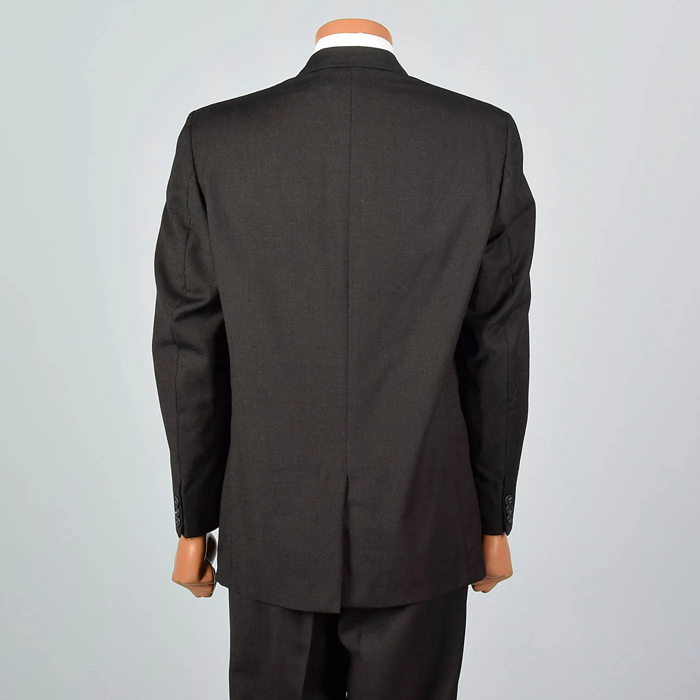 1960s Mens Brown and Black Two Piece Suit