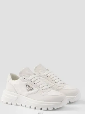 1E620N F 3LNW 045 F0009 Leather Nylon High Top Sneakers
