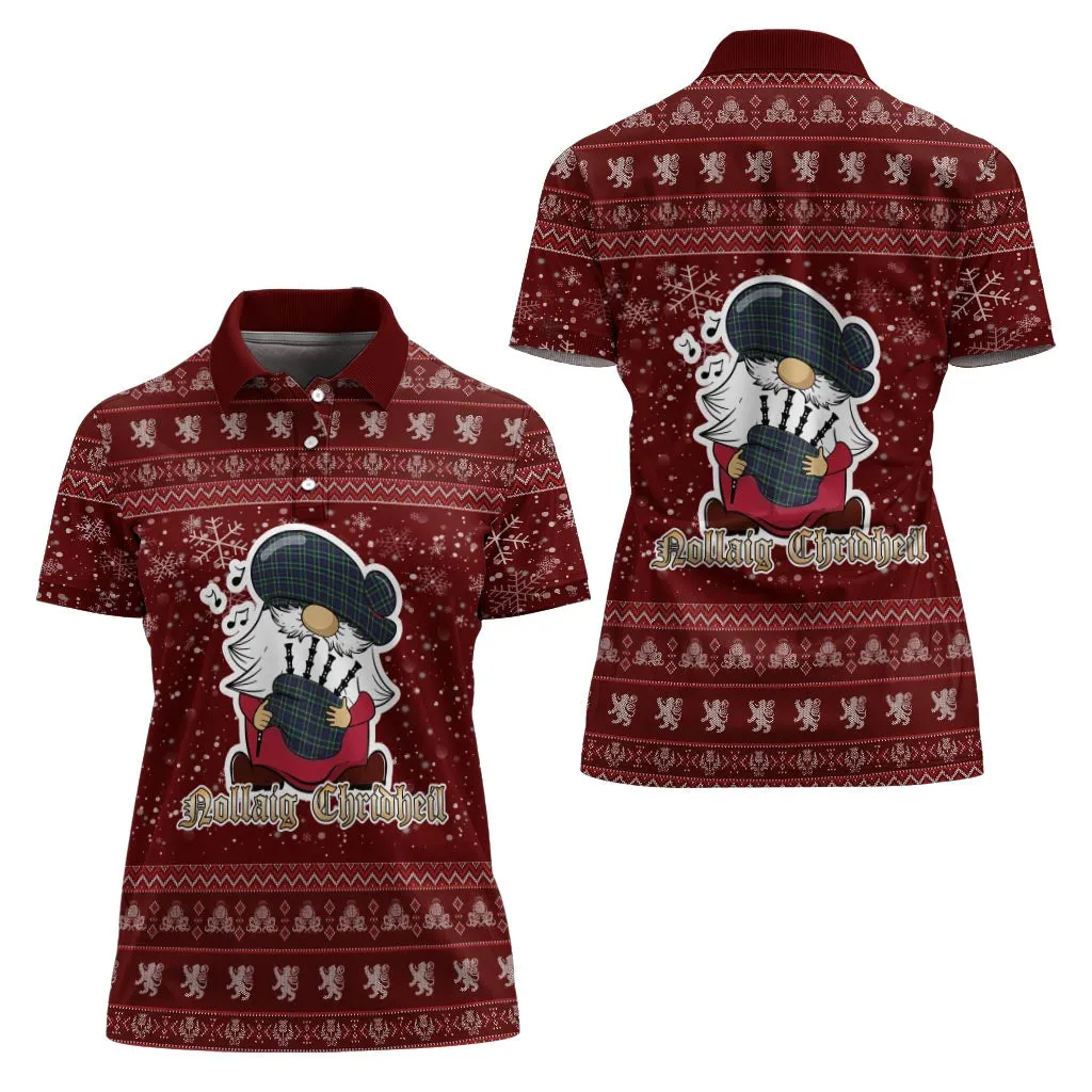 Allardice Clan Christmas Family Polo Shirt with Funny Gnome Playing Bagpipes