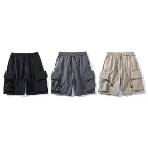 AMEKAJI CARGO KNEE SHORTS