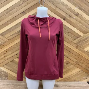 Arc'teryx Women's Hooded Long Sleeve Top: burgundy-women-MD