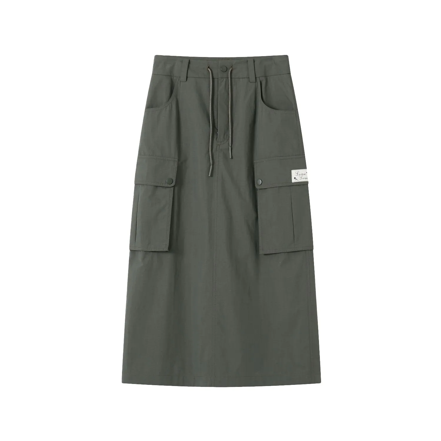 Army Green Cargo Skirt