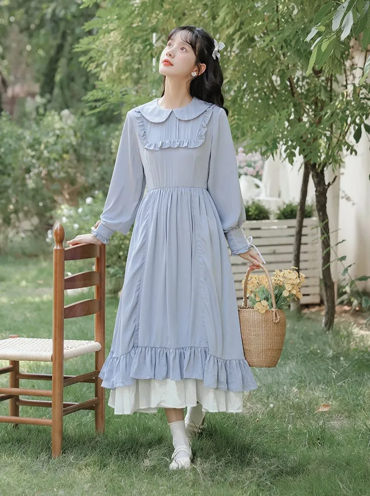 Art Dress Frill Long Retro