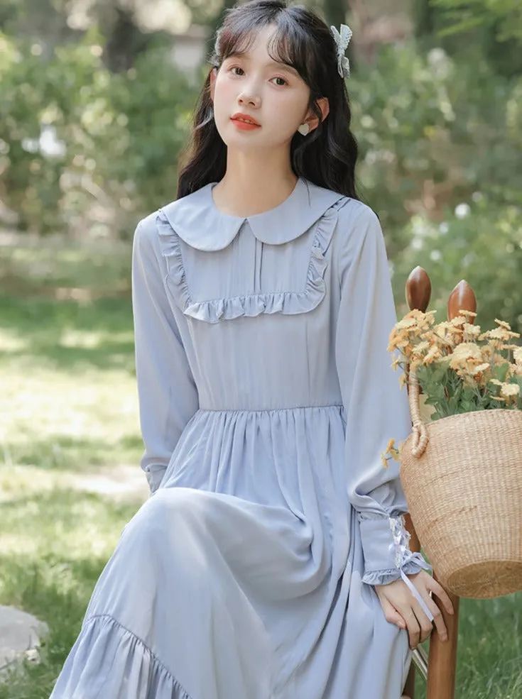 Art Dress Frill Long Retro