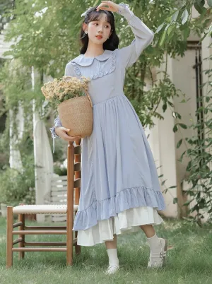 Art Dress Frill Long Retro