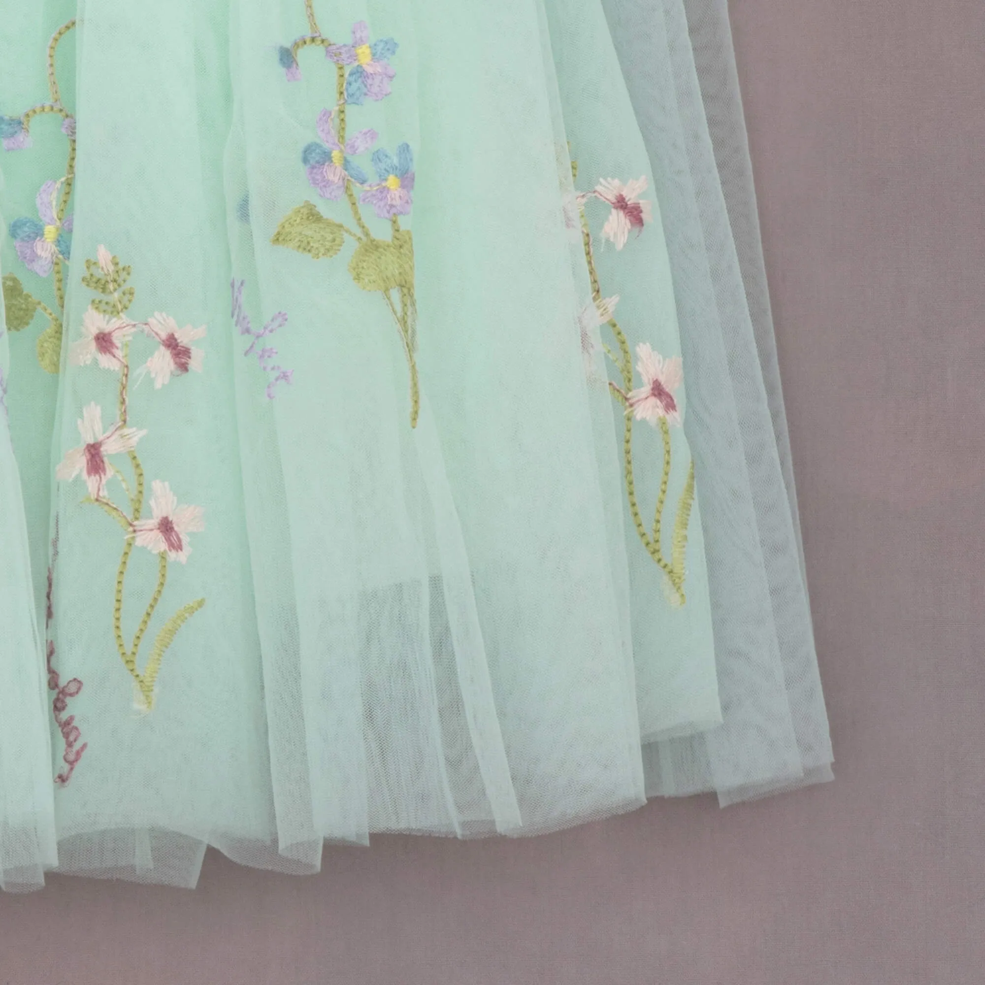 Baby Enchanted Angel Dress - Embroidered Mint