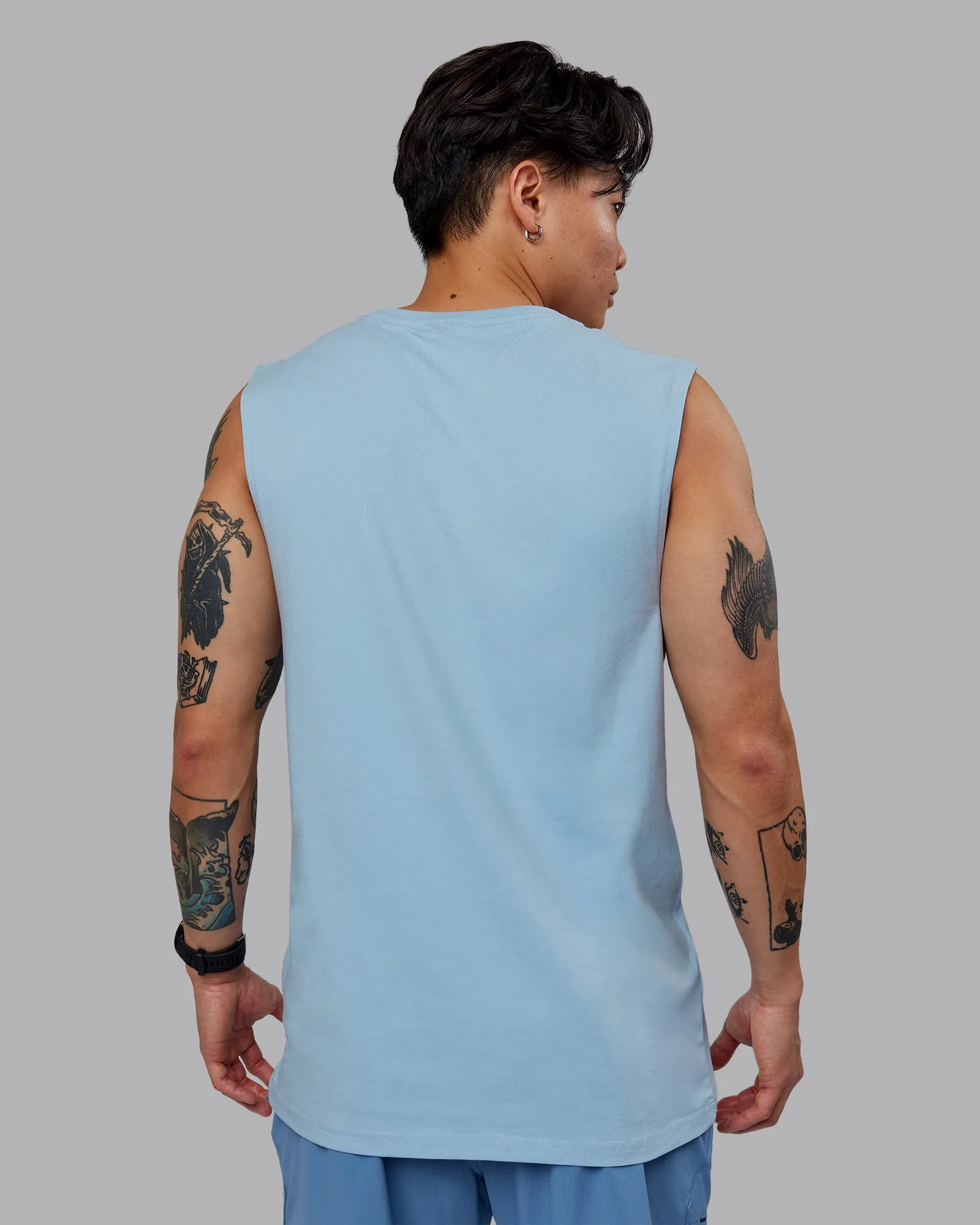 Base FLXCotton Tank - Ice Blue