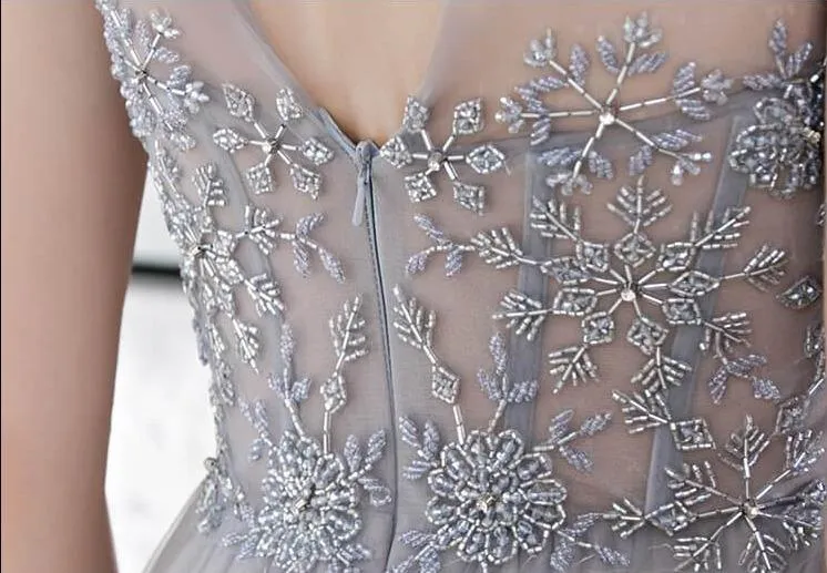 Beaded Cap Sleeve Prom Dress 20227