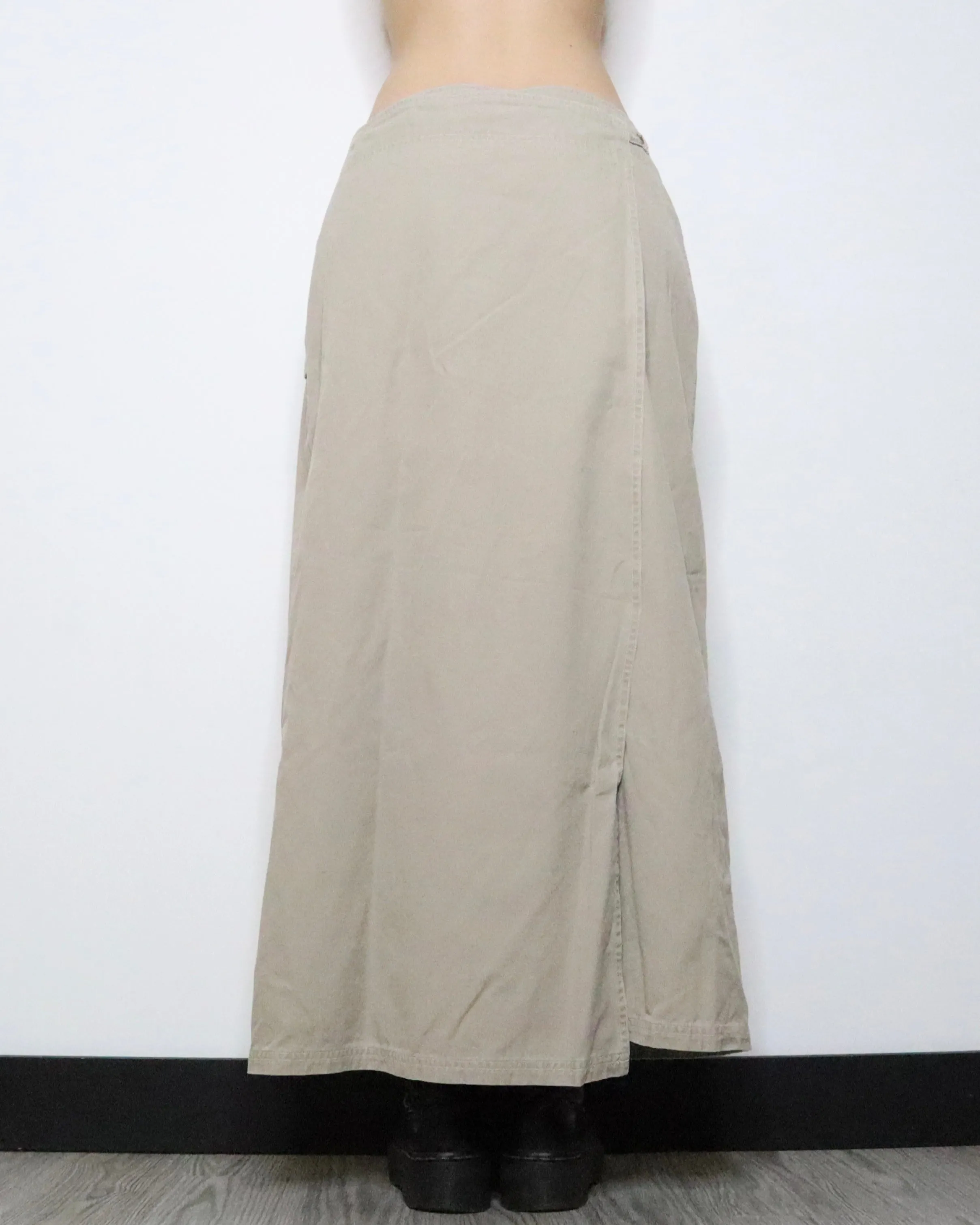 Beige Cargo Maxi Skirt (M-L) 