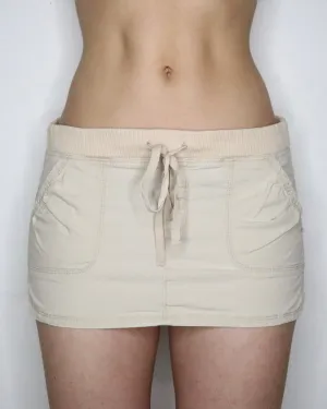 Beige Cargo Mini Skirt (Small) 