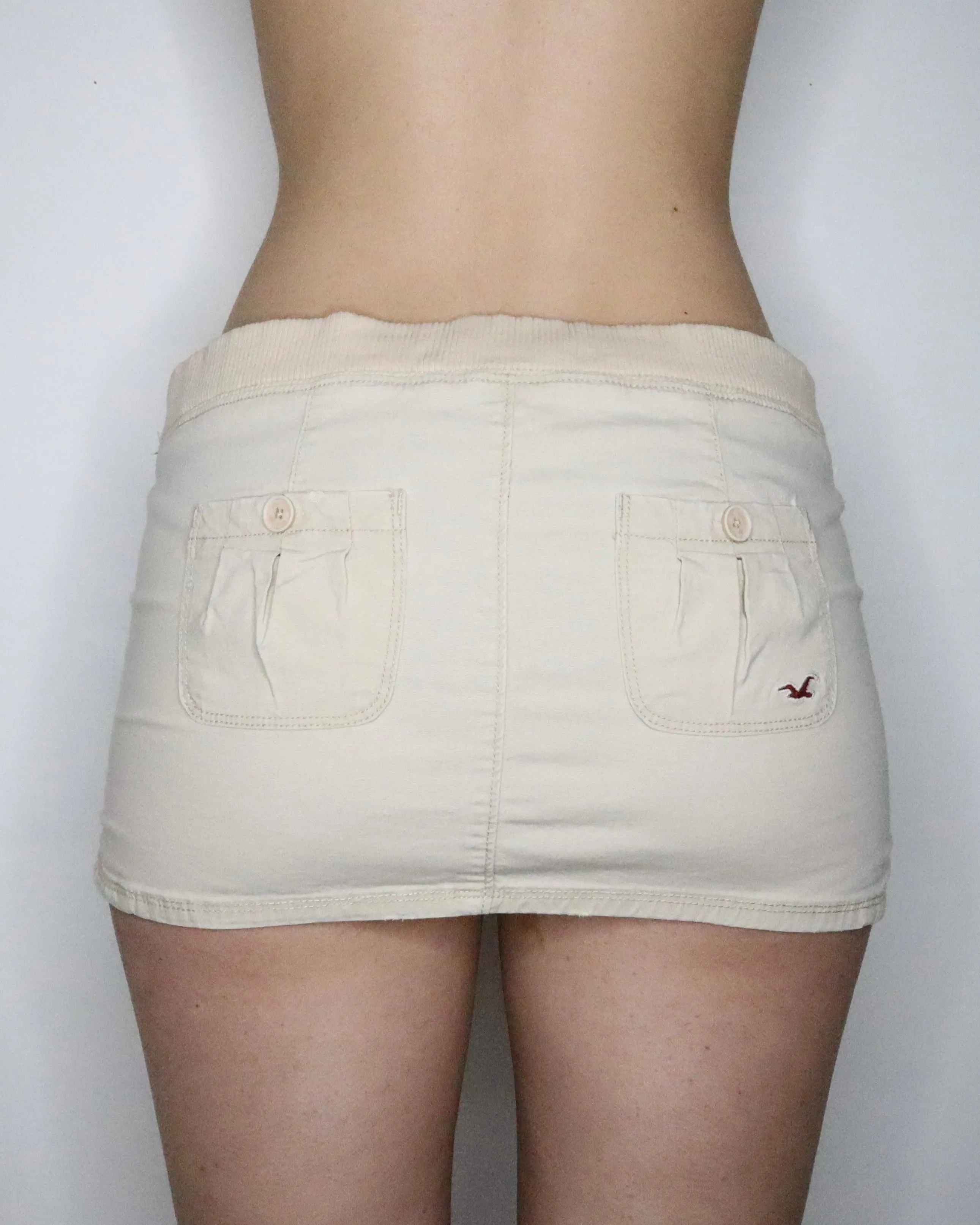 Beige Cargo Mini Skirt (Small) 