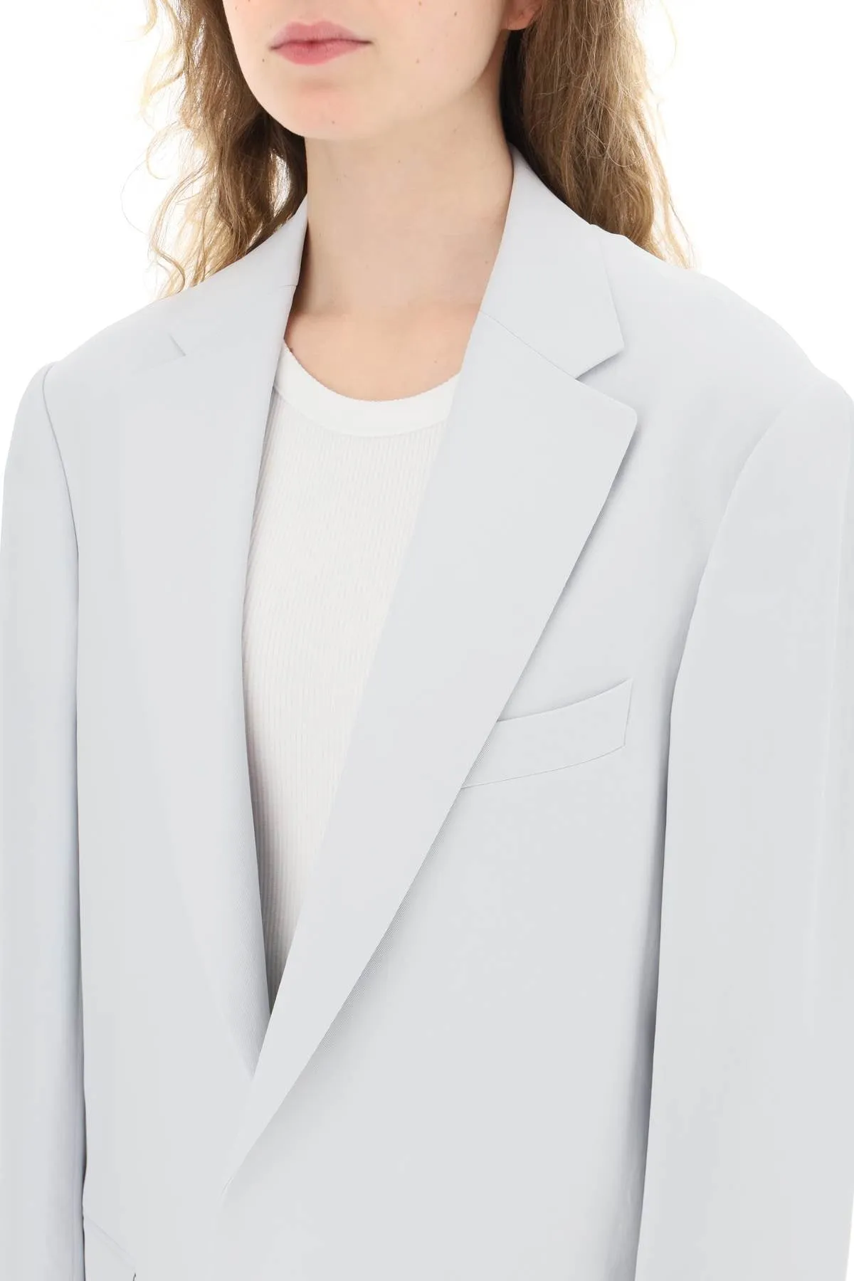blur' oversized open blazer