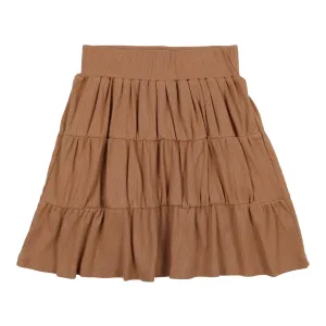 Bopop Tan Tiered Skirt