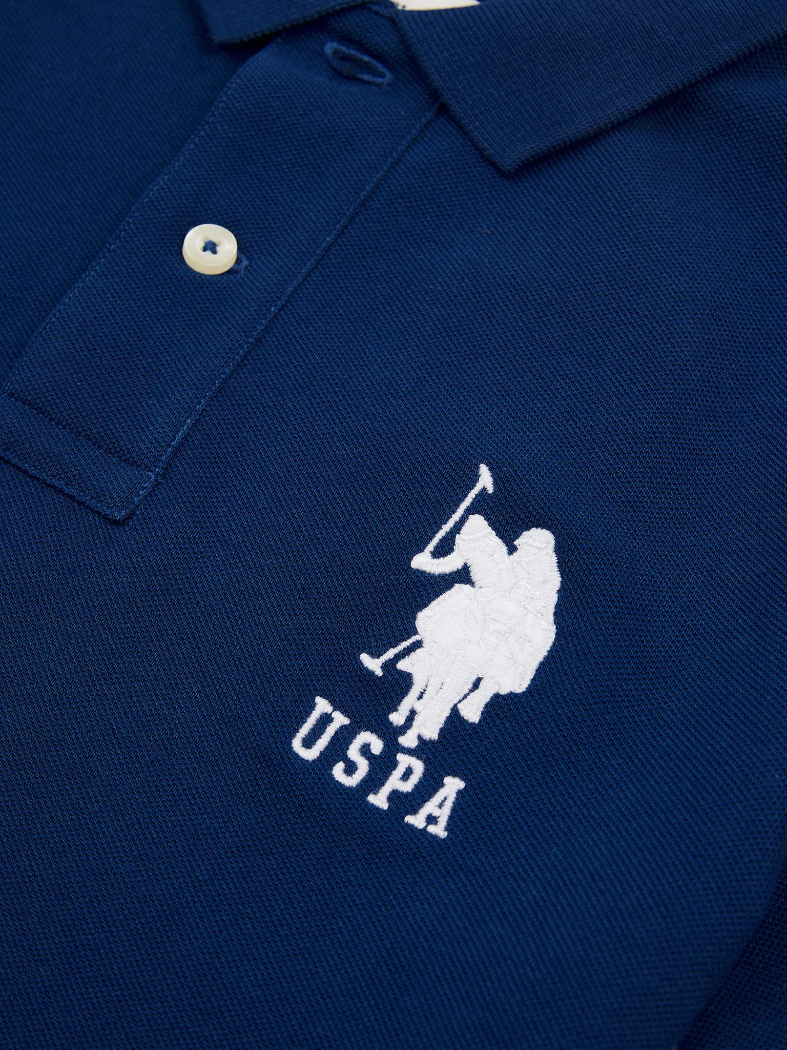 Boys Player 3 Polo Shirt in Navy Peony