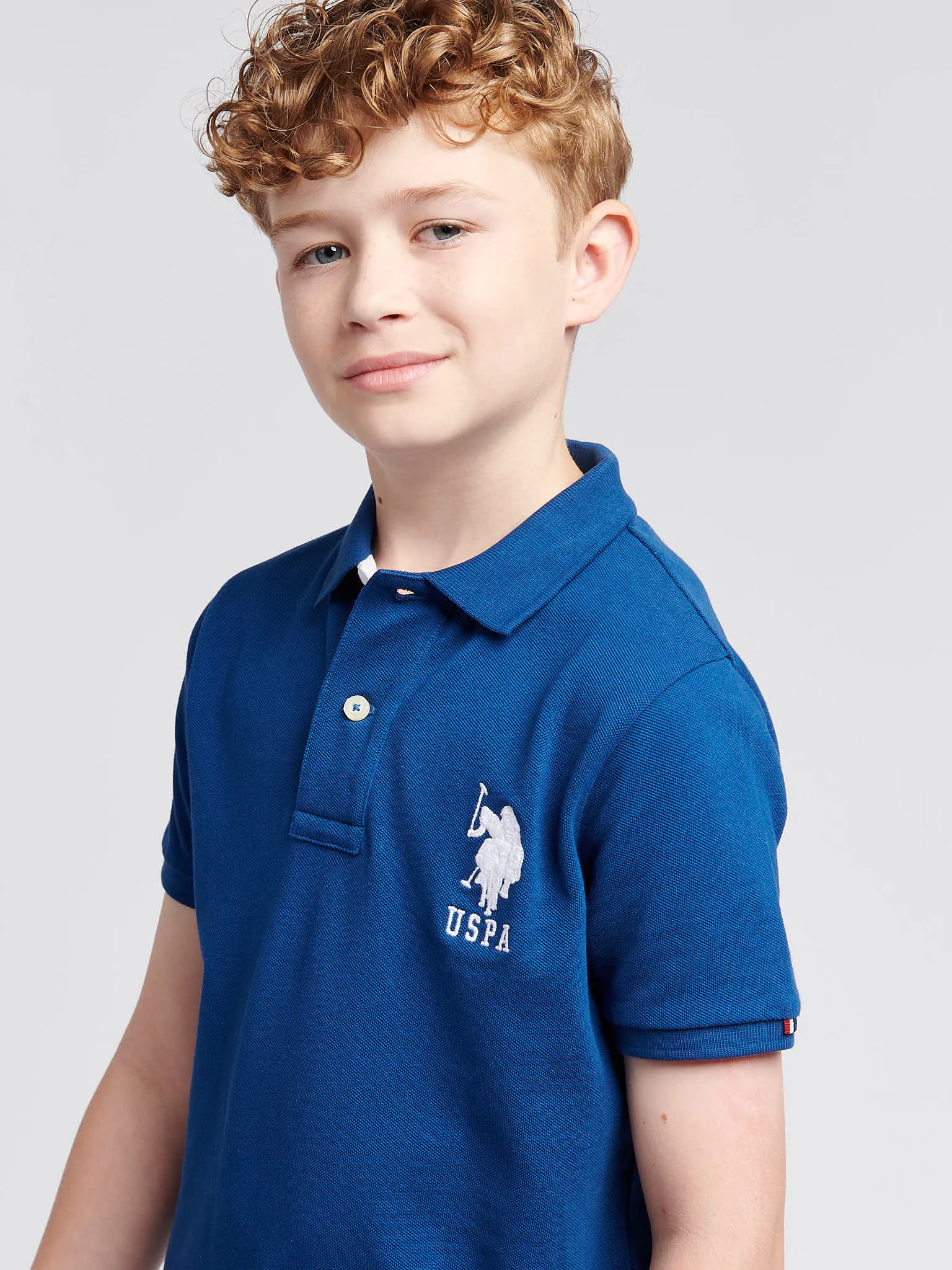Boys Player 3 Polo Shirt in Navy Peony