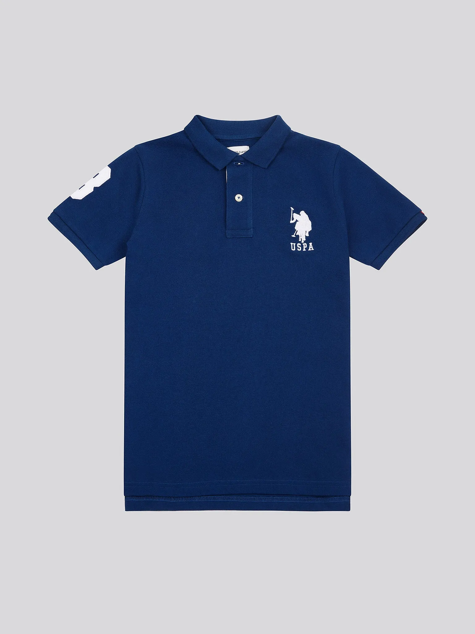 Boys Player 3 Polo Shirt in Navy Peony