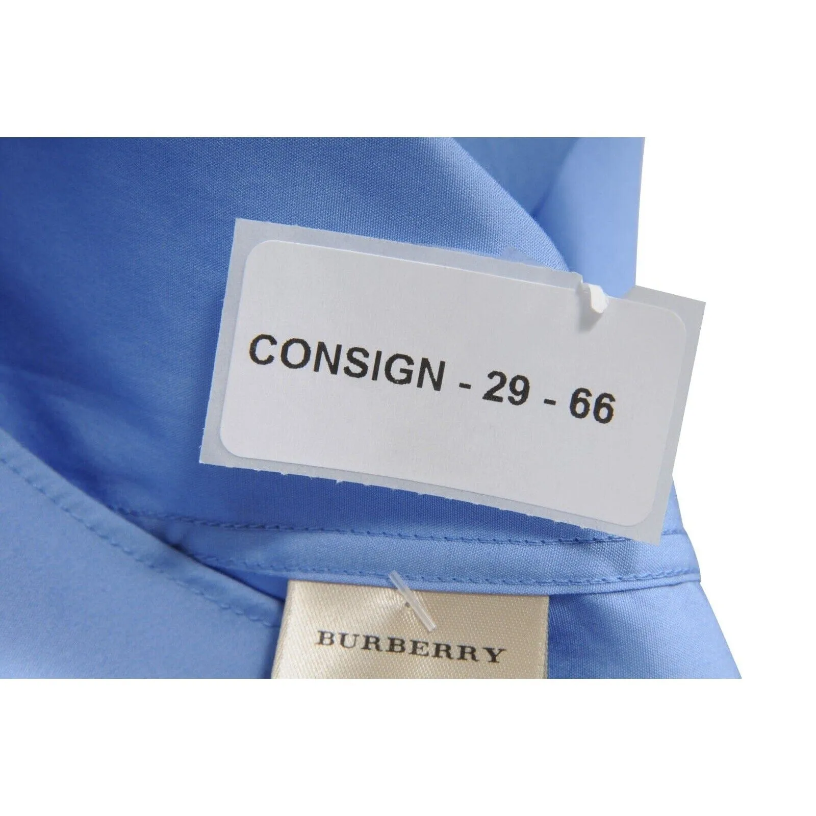 Burberry Brit Blue Button Down Logo Collared Shirt