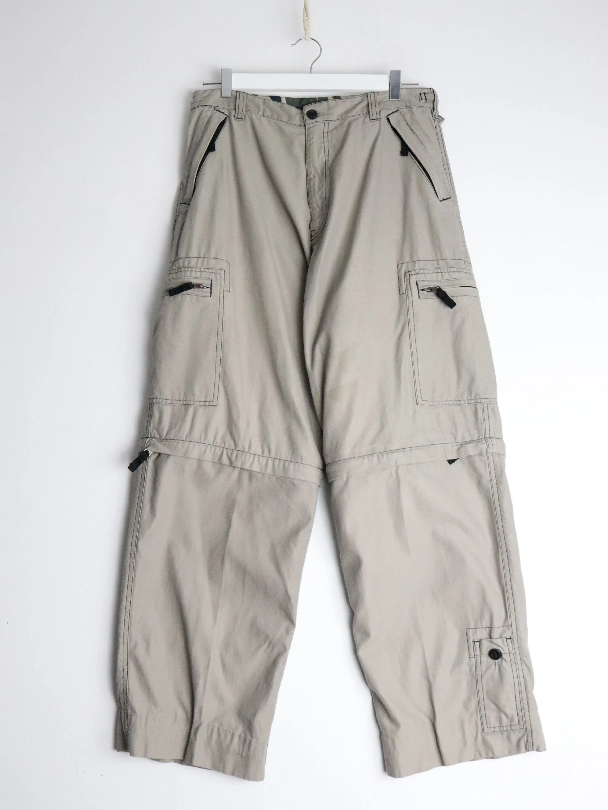 Cargo Convertible Pants Mens 34 x 30 Beige