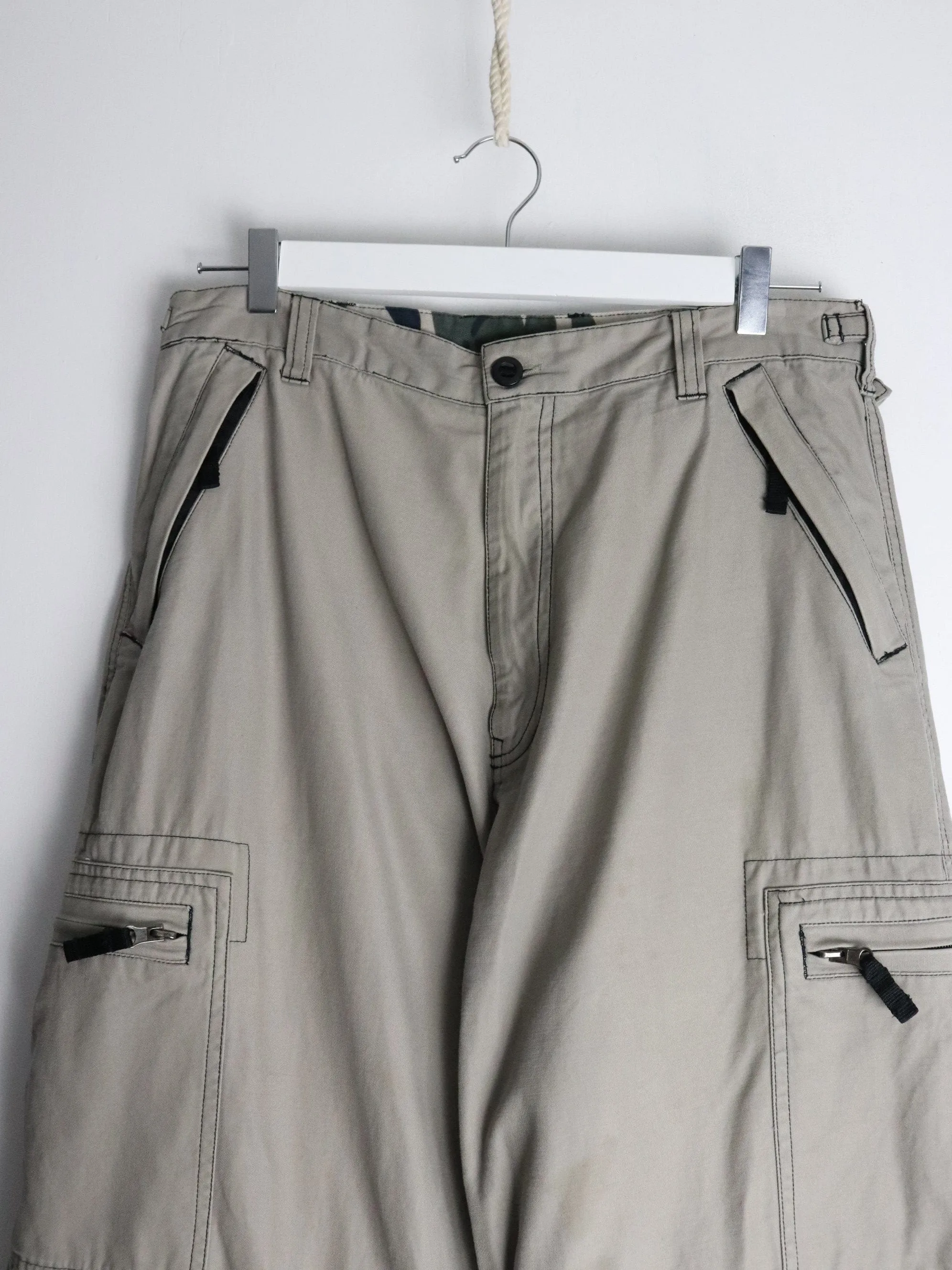 Cargo Convertible Pants Mens 34 x 30 Beige