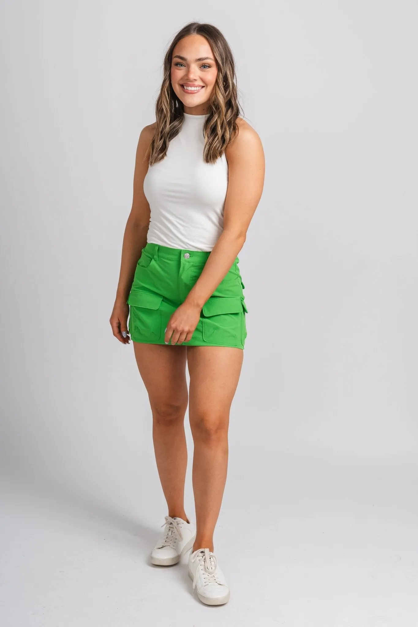 Cargo mini skirt apple
