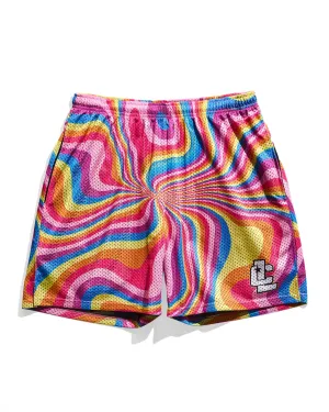 Chalk Line Candy Swirl Retro Shorts