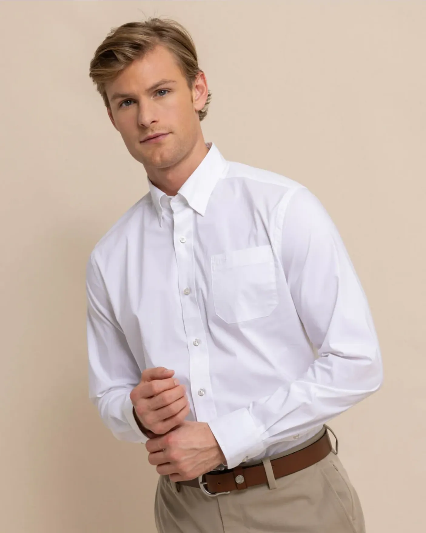 Charleston Overbrook Solid Shirt White