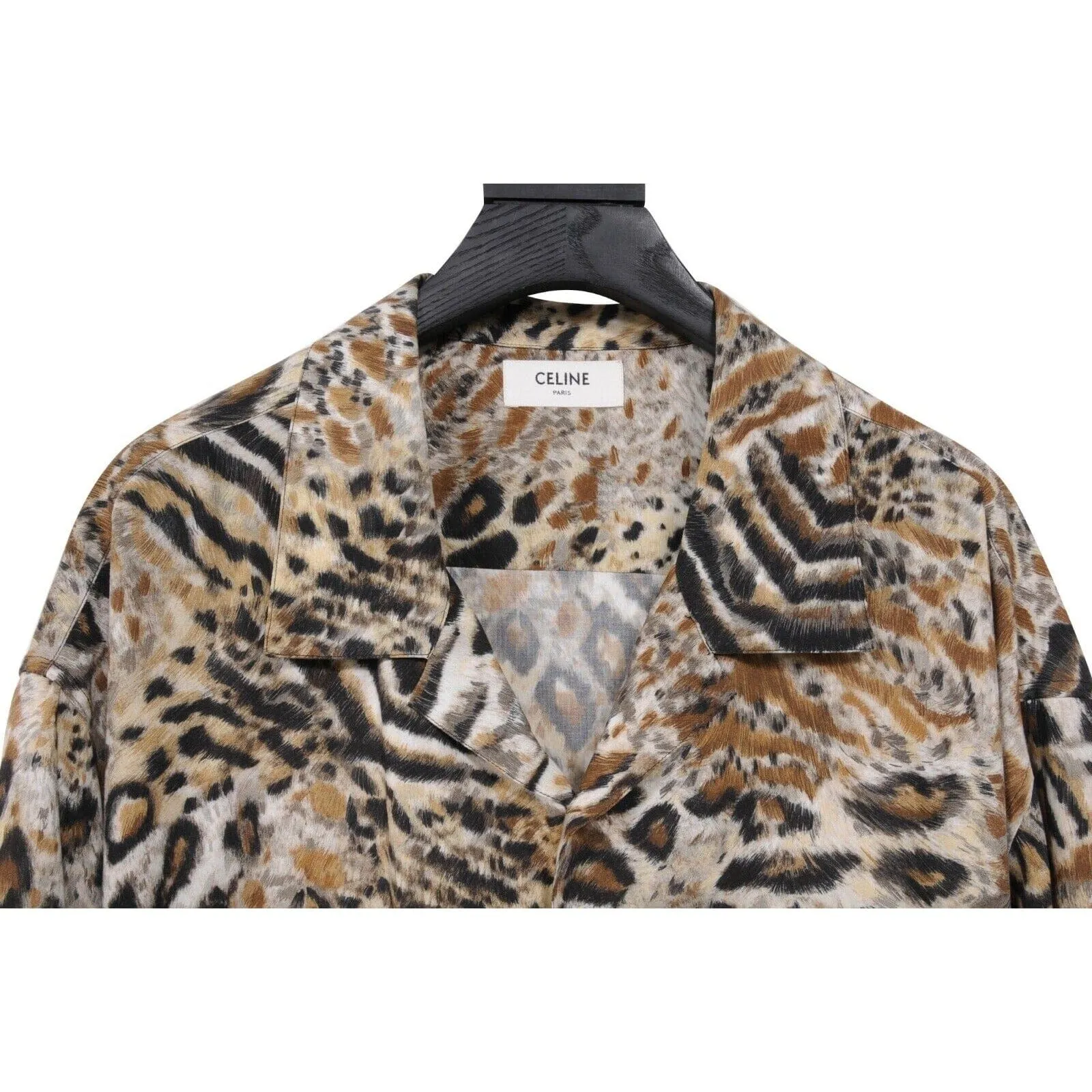 Cheetah Print Camp Collar Button Down