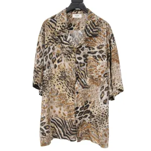 Cheetah Print Camp Collar Button Down