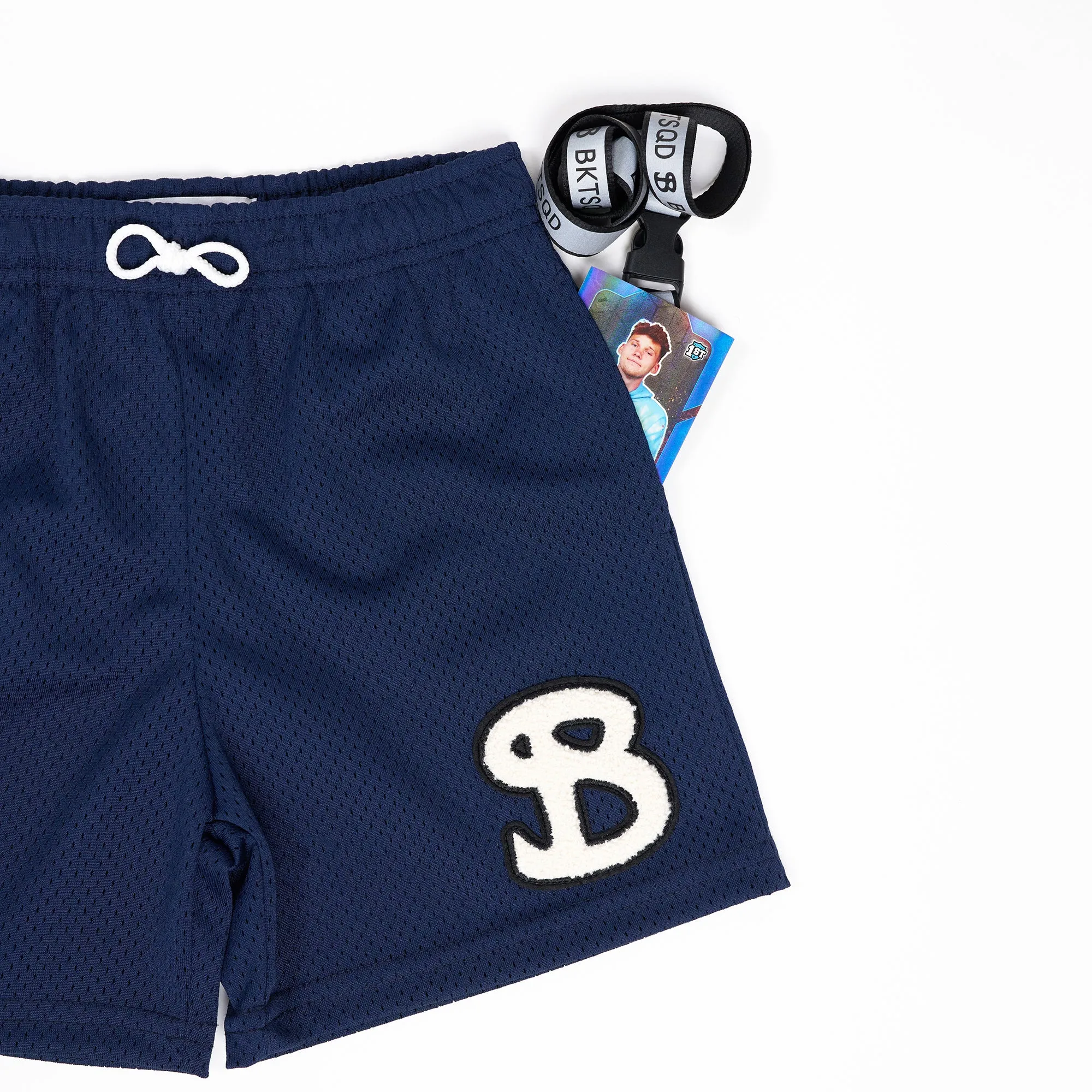 CLASSIC CHENILLE YOUTH SHORTS - NAVY