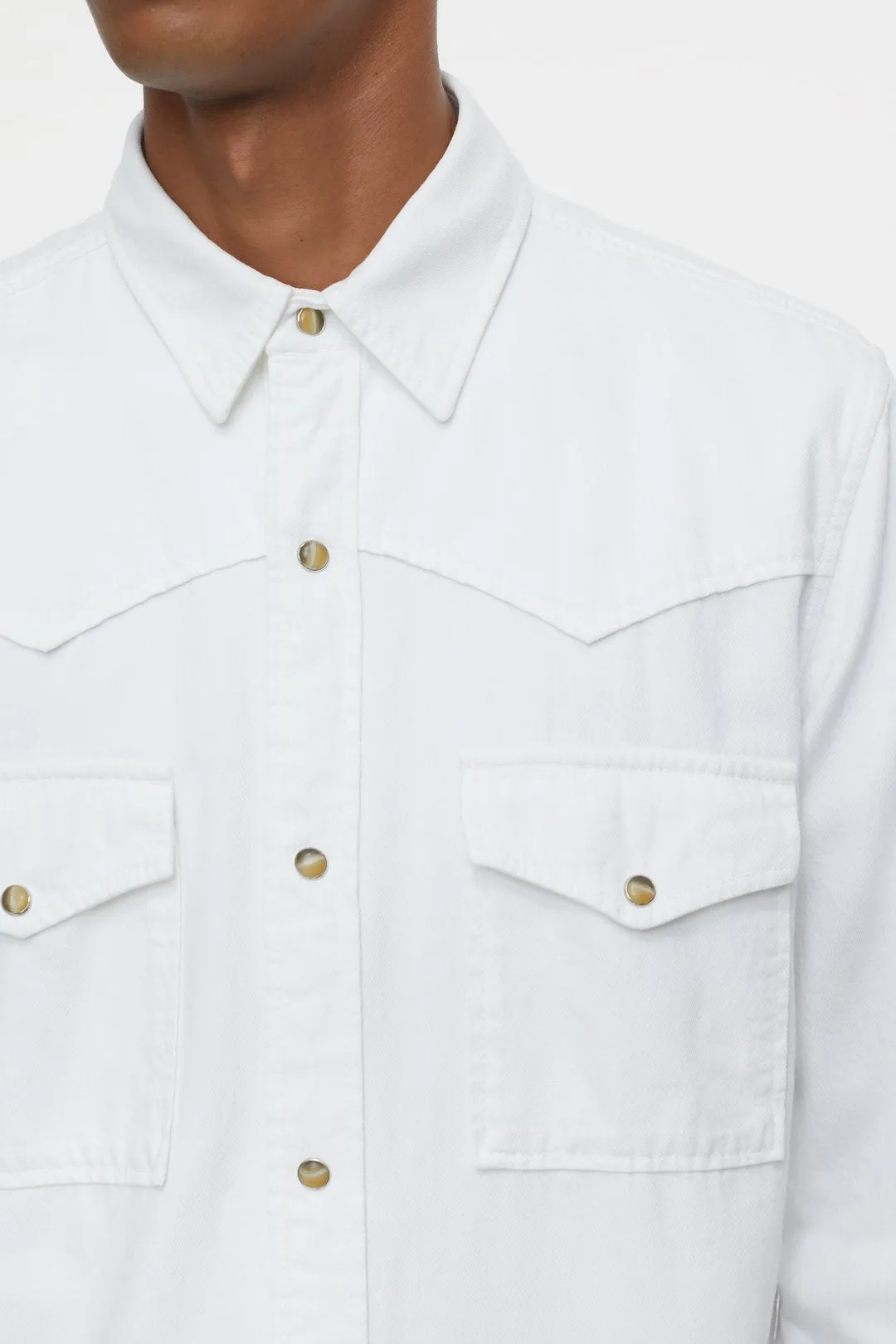 Closed Western White Button Down