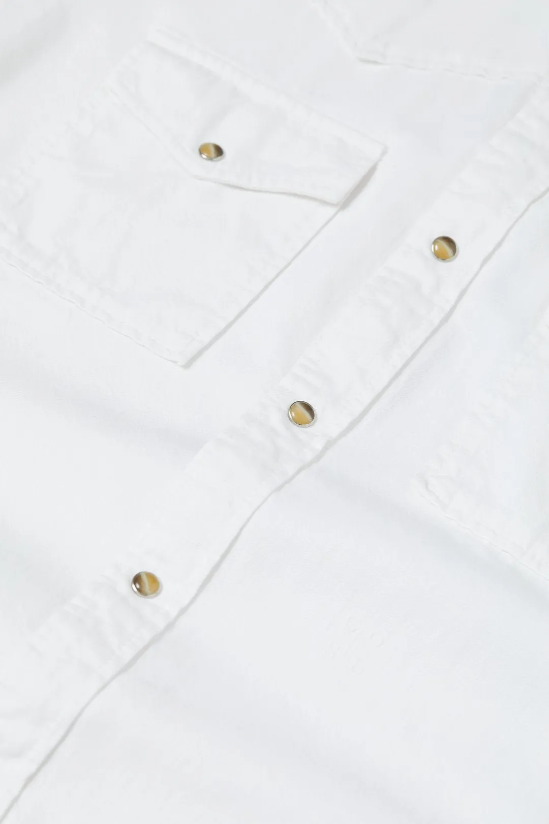 Closed Western White Button Down
