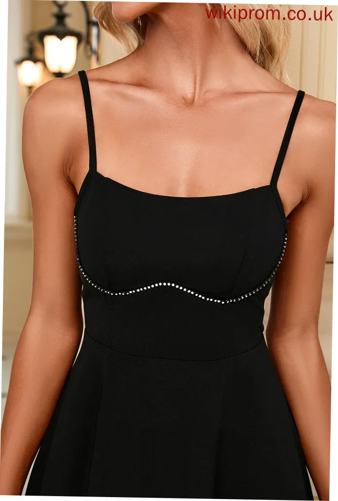 Club Dresses Square Mini Neck Dresses Sleeveless Hot Lorena Drilling A-line Polyester Elegant