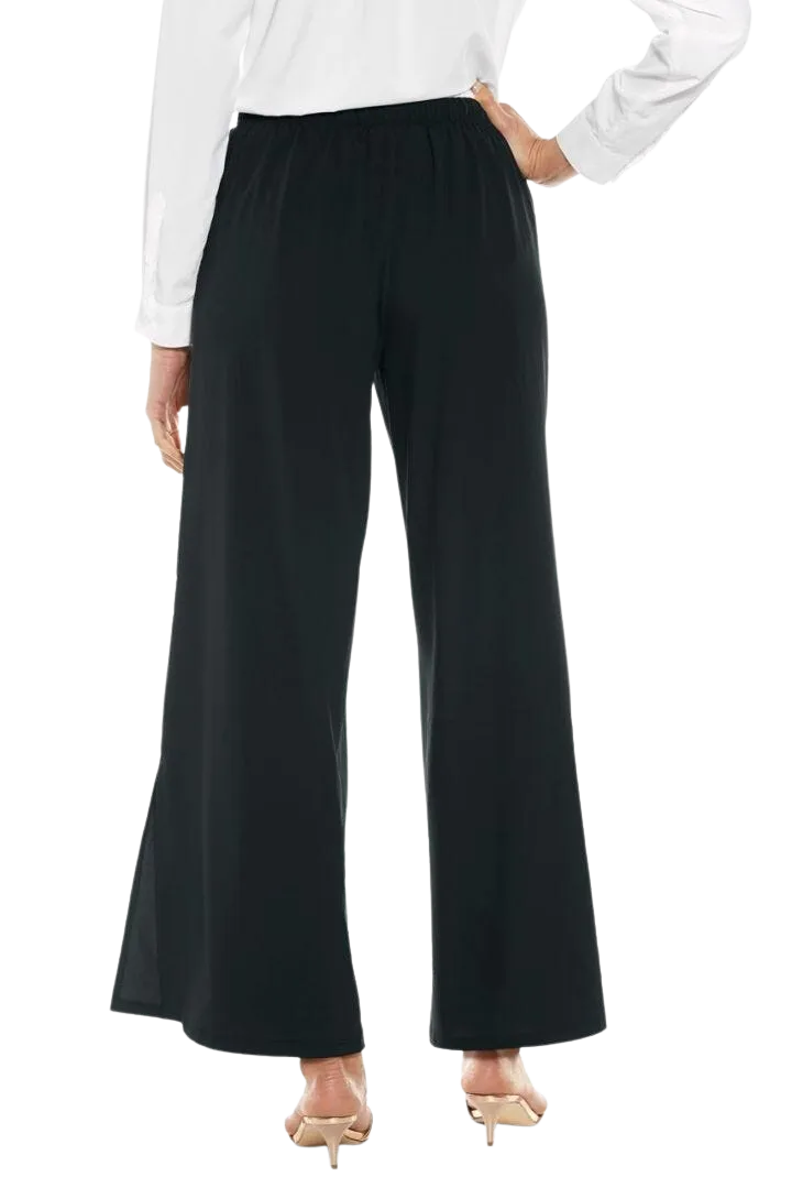 Coolibar Petra Wide Leg Pants UPF 50  - Black