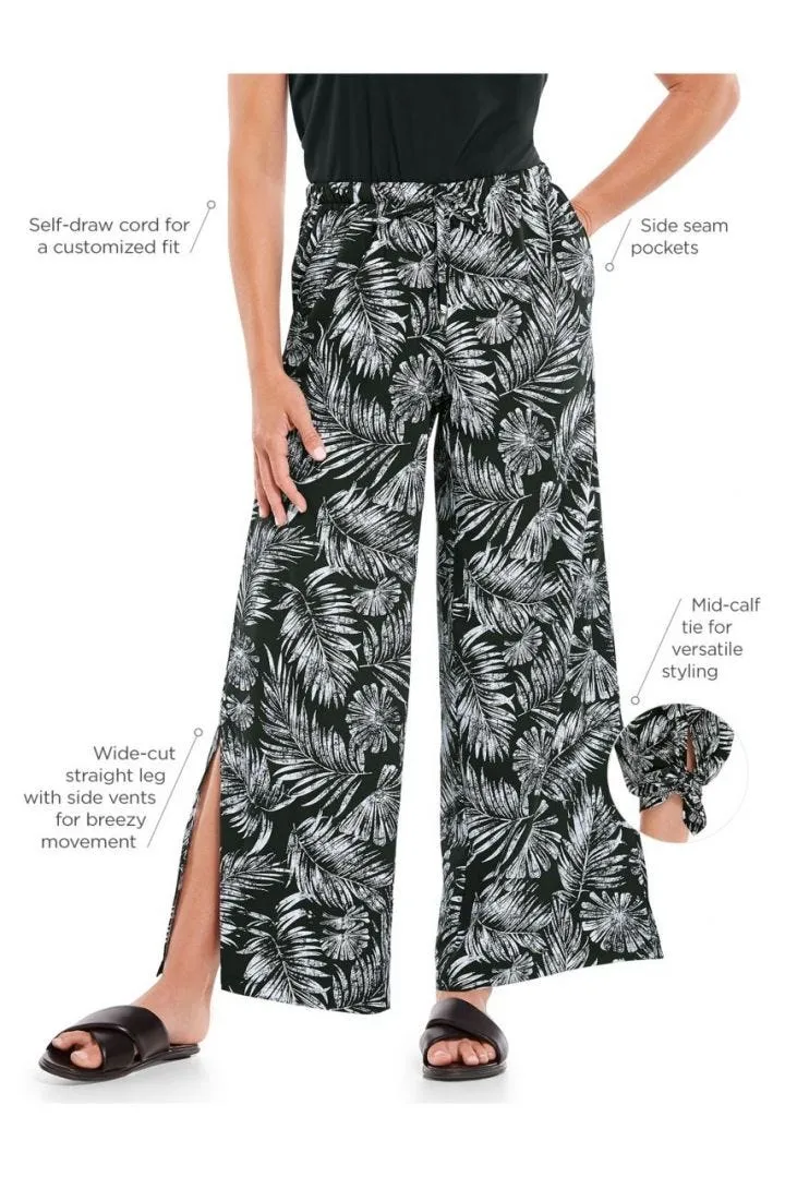 Coolibar Petra Wide Leg Pants UPF 50  - Black