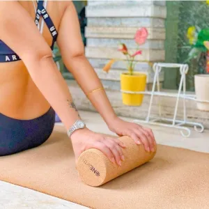 Cork Yoga Roller | Anti-Microbial | Suave Lifestyle Accessory | Gives Stability