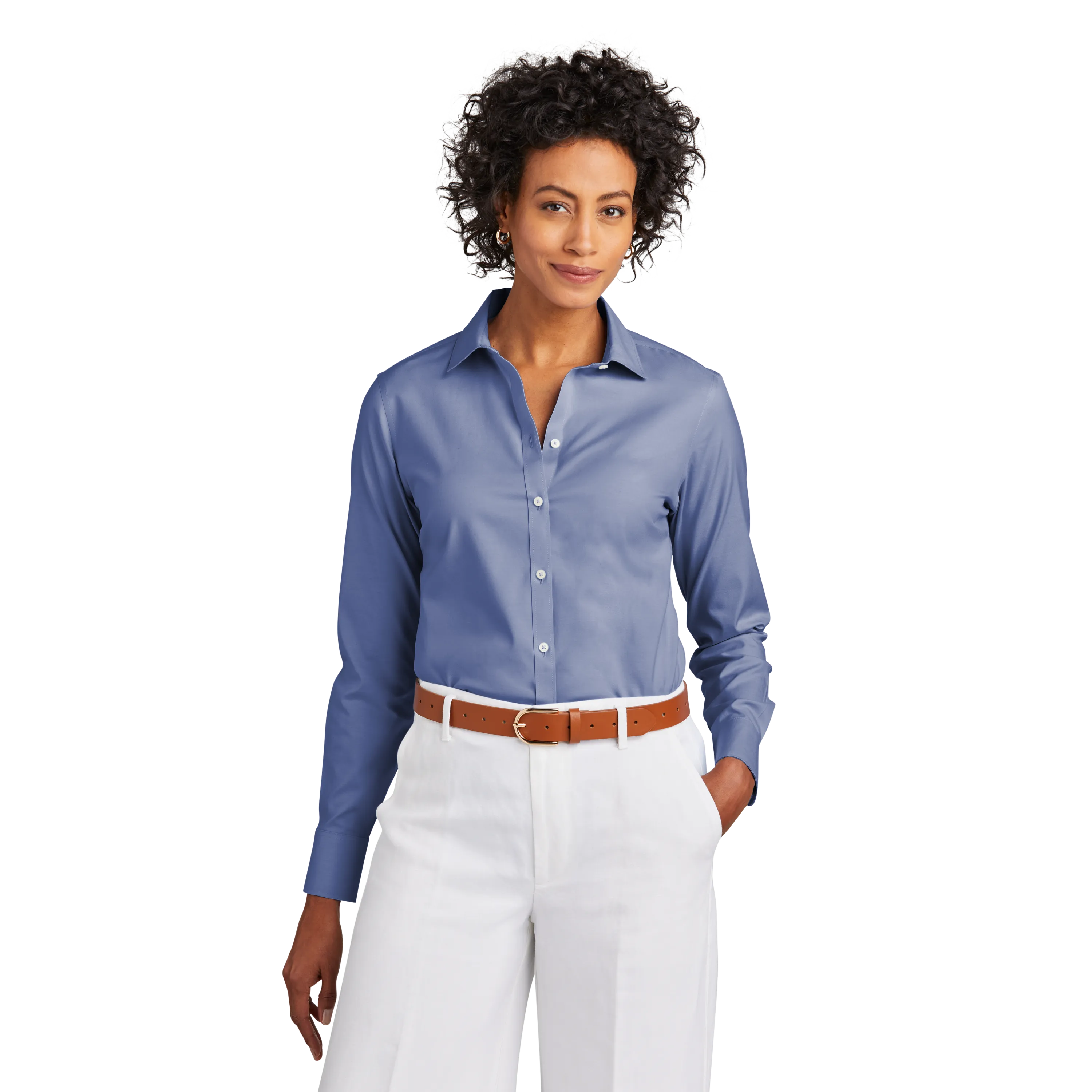 D2327W Women's Wrinkle-Free Stretch Pinpoint Shirt