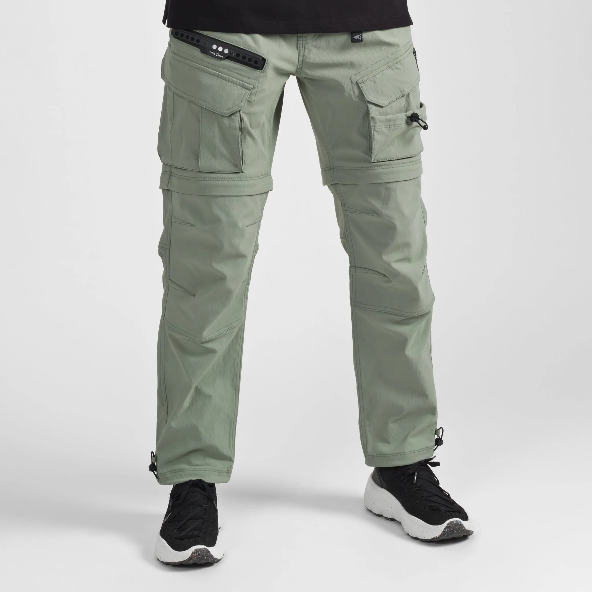Elyzion "Cauvery" Convertible Cargo Pants - Oil Green