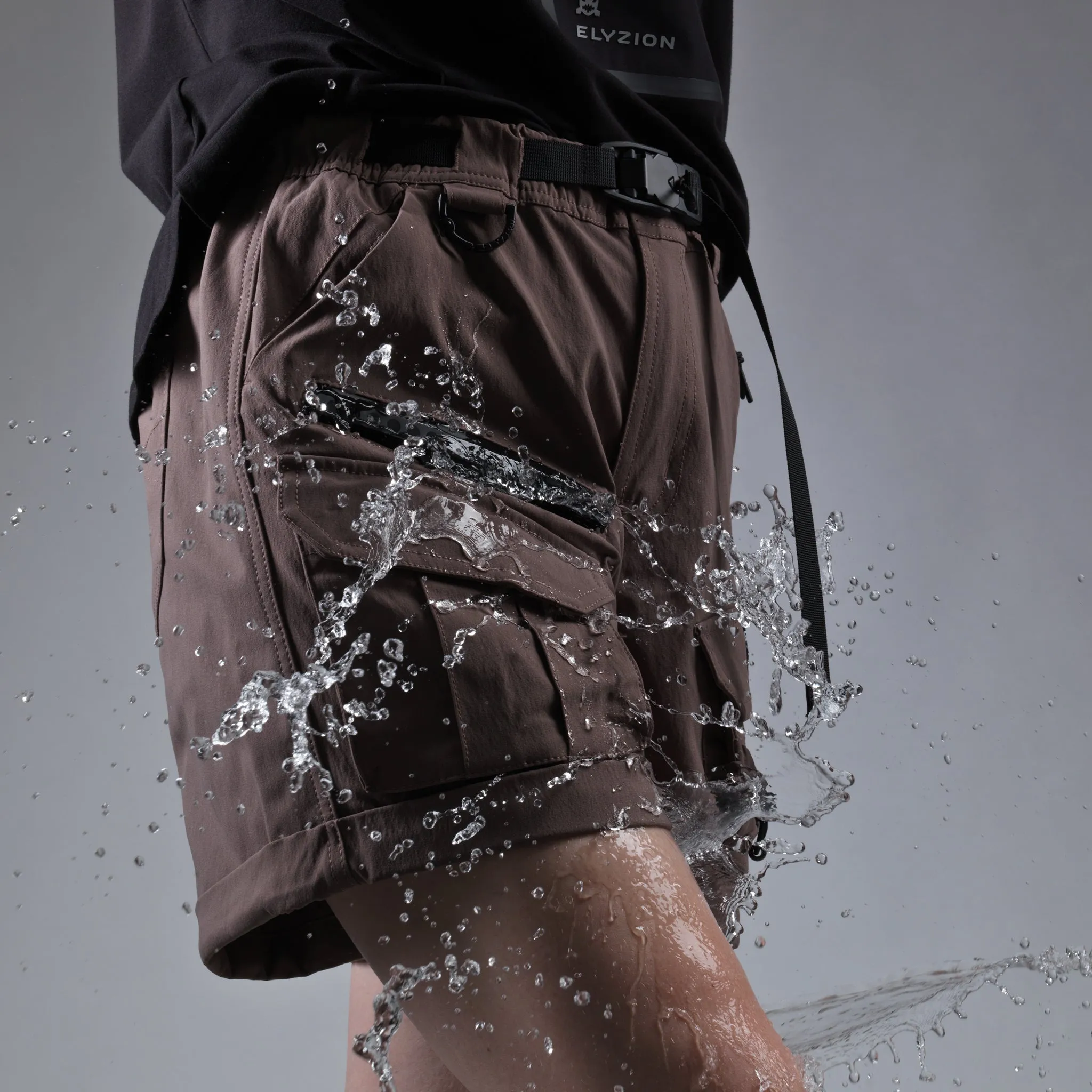 Elyzion "Yangzi" Cargo Shorts - Oil Green
