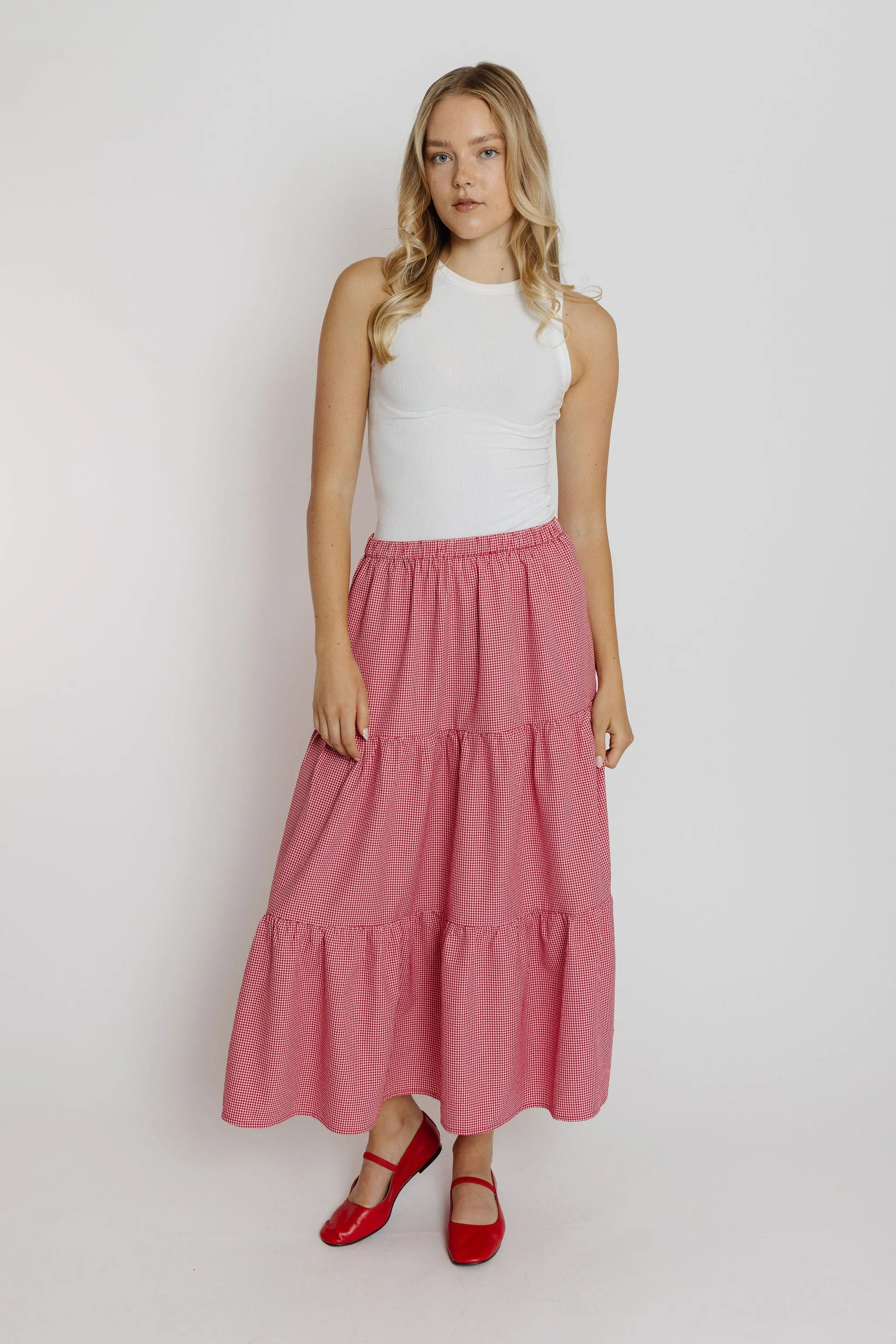 Emilie Skirt in Red Gingham