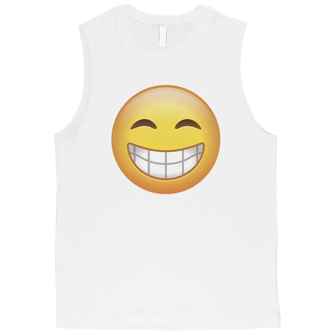 Emoji-Smiling Mens Enthusiasm Greatness Perfect Nice Muscle Shirt