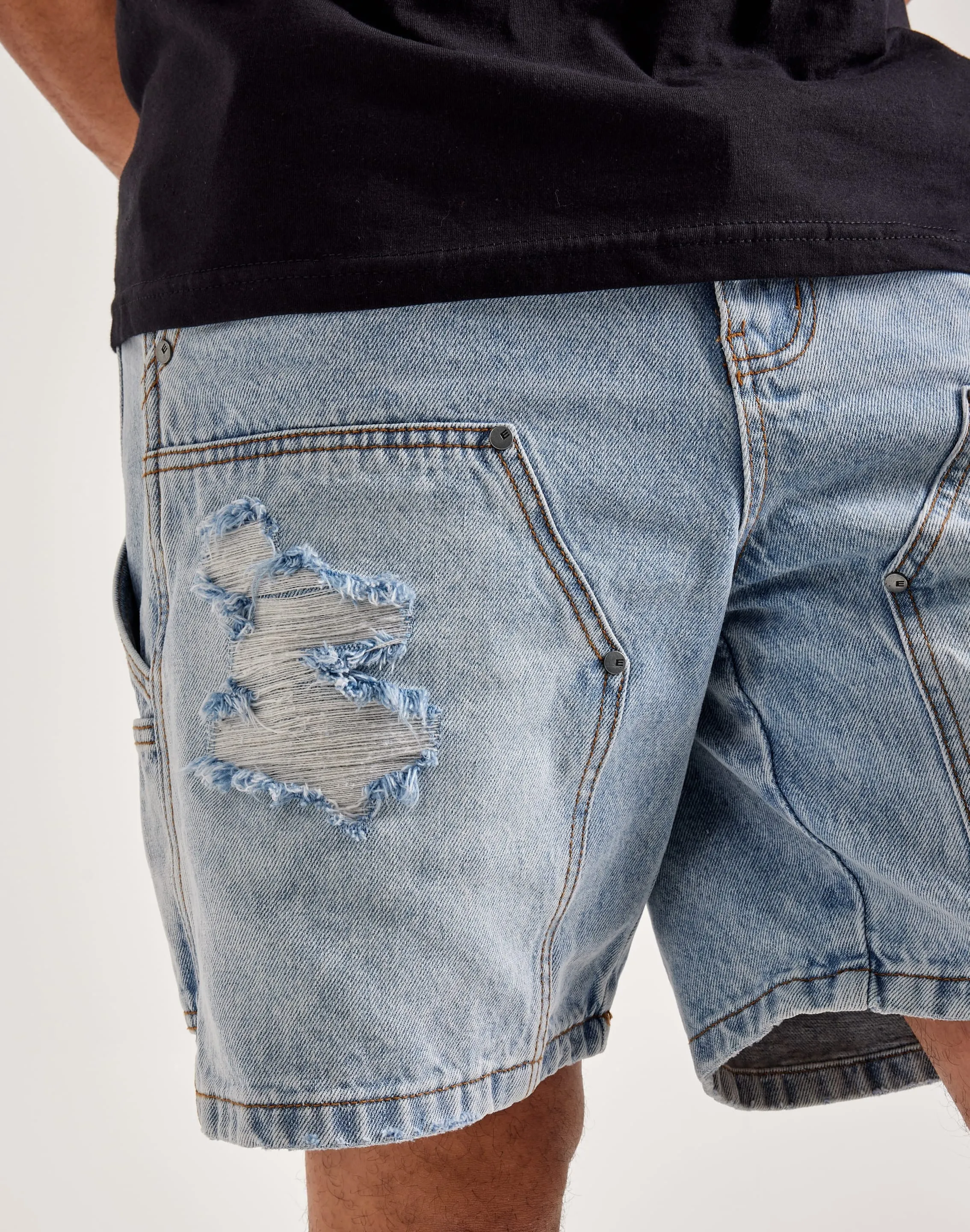 EPTM Double-Knee Carpenter Denim Shorts