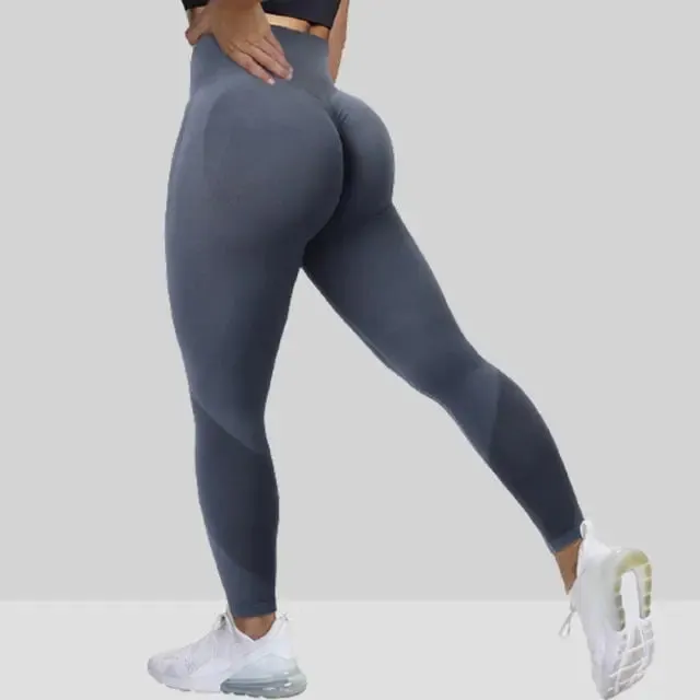 Fitness Yoga Pants Women's High Waist Seamless Leggings Push Up Pants Elastic Hollow out Fitness Sport Leggings Women