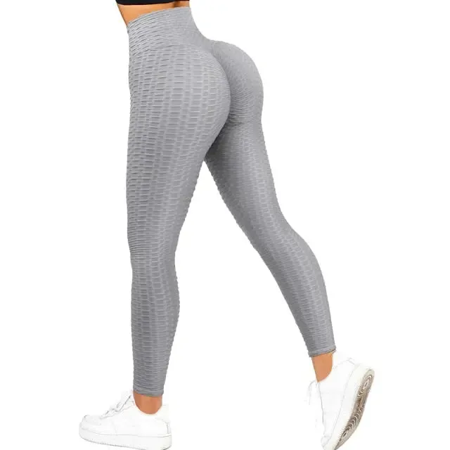 Fitness Yoga Pants Women's High Waist Seamless Leggings Push Up Pants Elastic Hollow out Fitness Sport Leggings Women