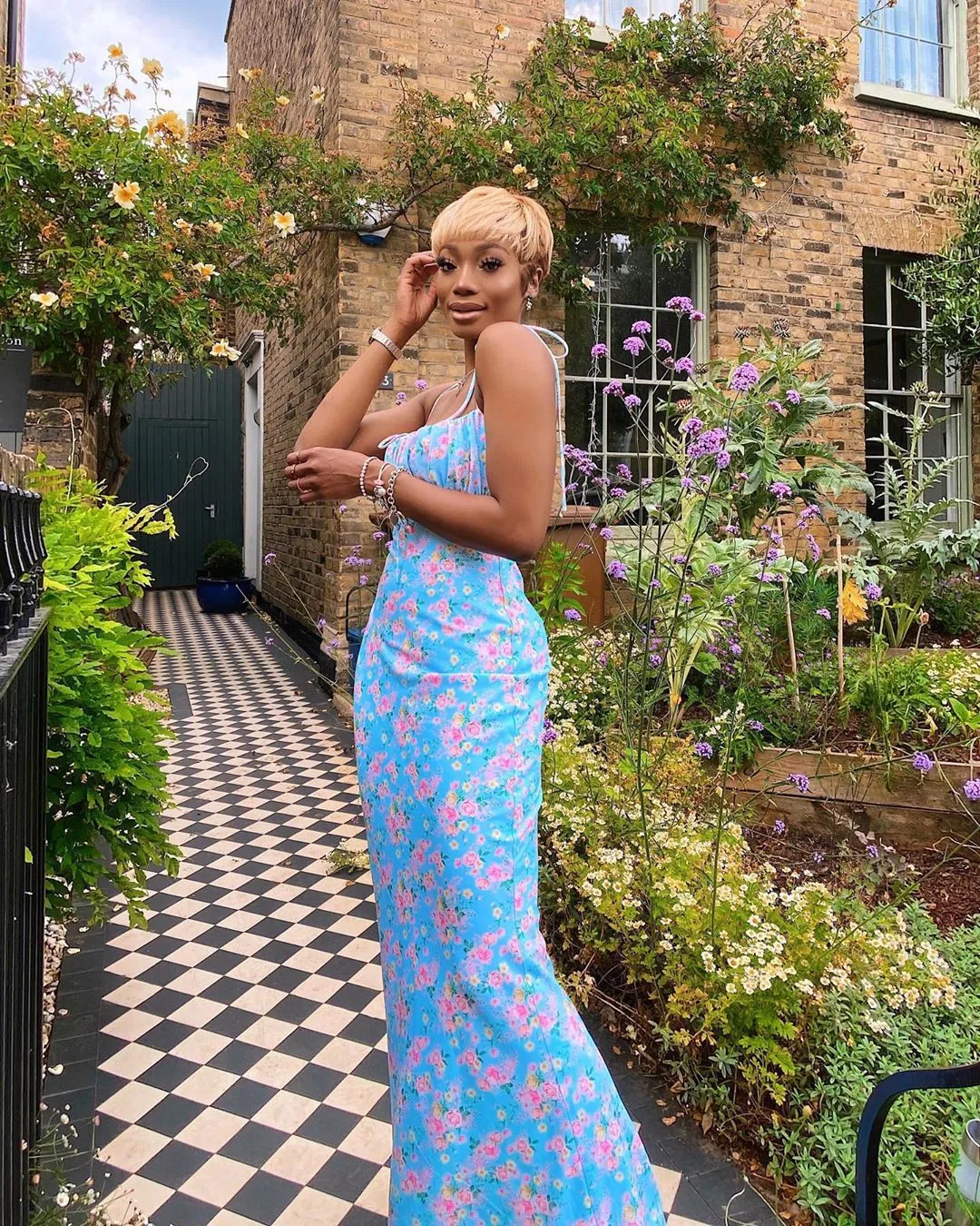 Flower Print Maxi Dress