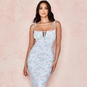 Flower Print Maxi Dress